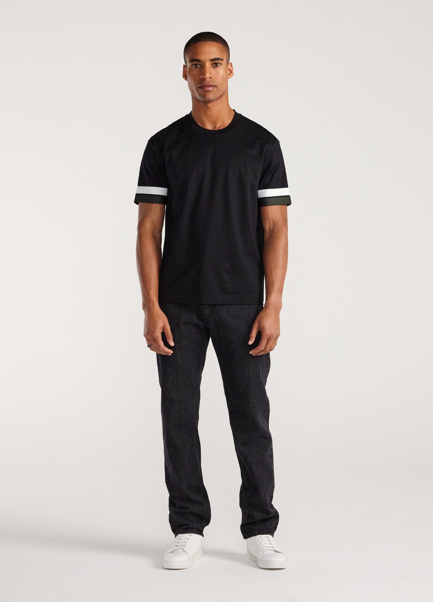 Straight Leg Denim Jeans Black