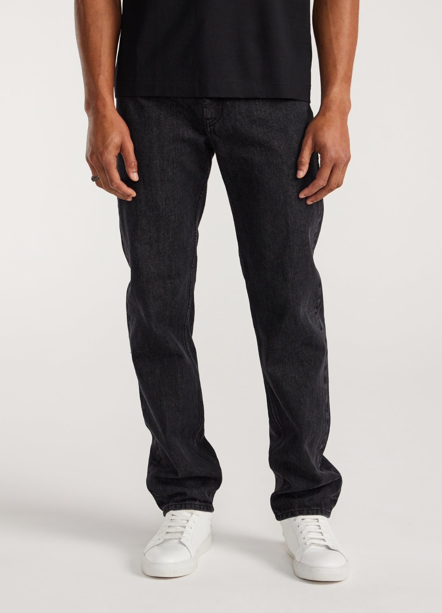 Straight Leg Denim Jeans Black