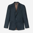 Fitted Micro Weave Wool Suit Jacket Green