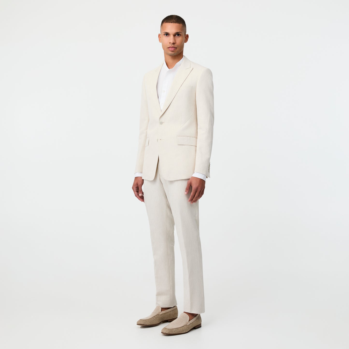 Linen Cotton Sports Coat  Natural