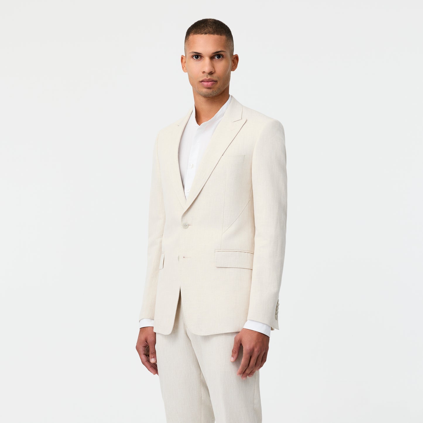 Linen Cotton Sports Coat  Natural