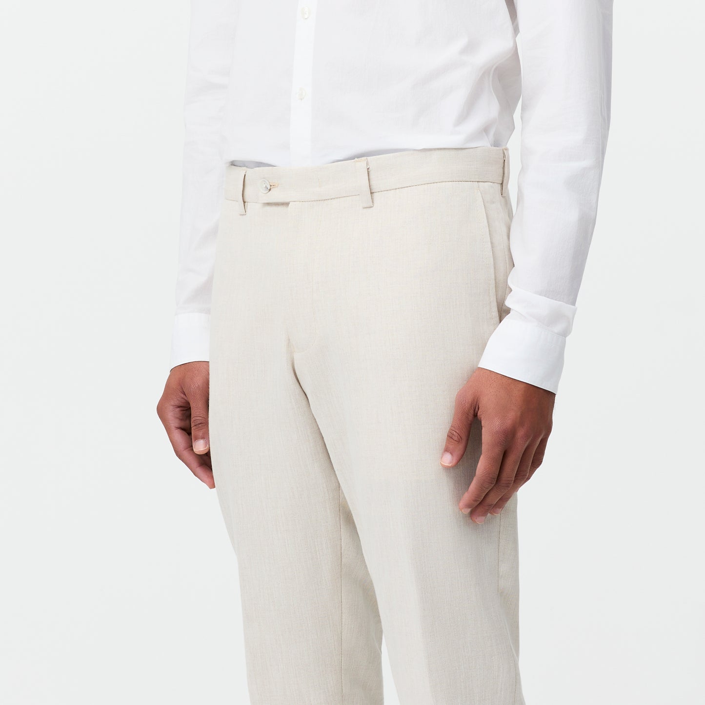 Linen Cotton Suit Pant Natural