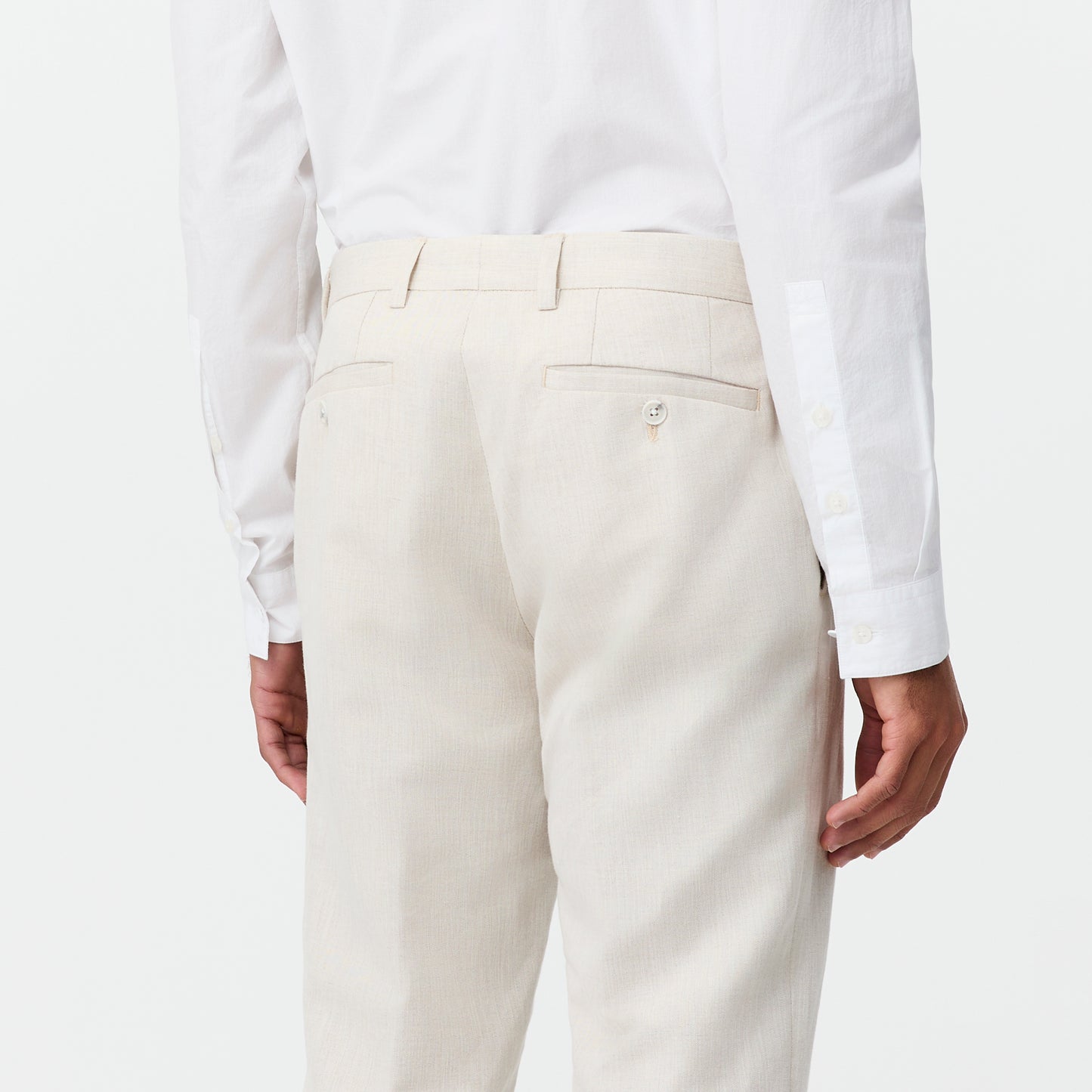 Linen Cotton Suit Pant Natural