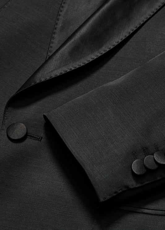 Shawl Collar Tuxedo Jacket Black