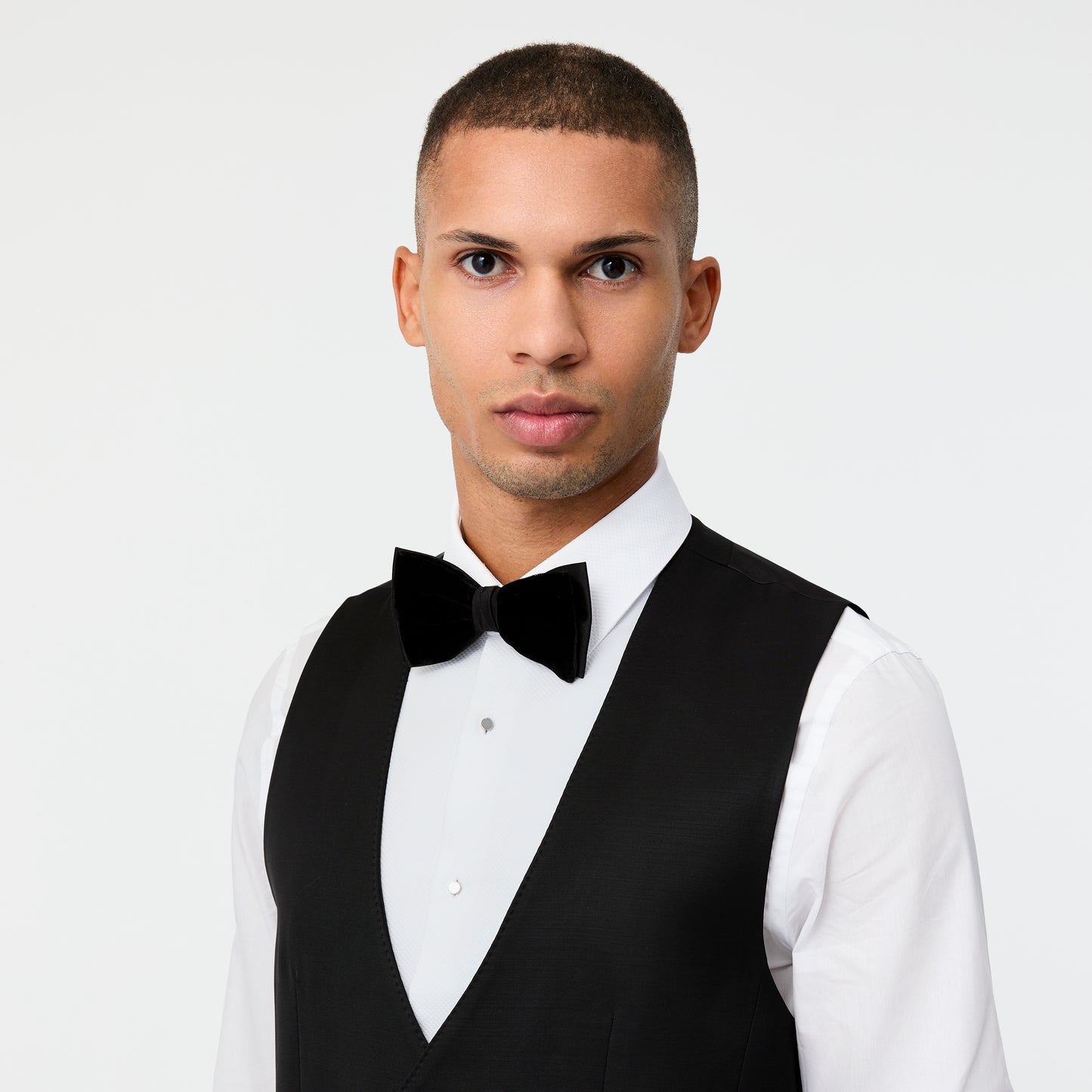 Double Breasted Tuxedo Waistcoat Black
