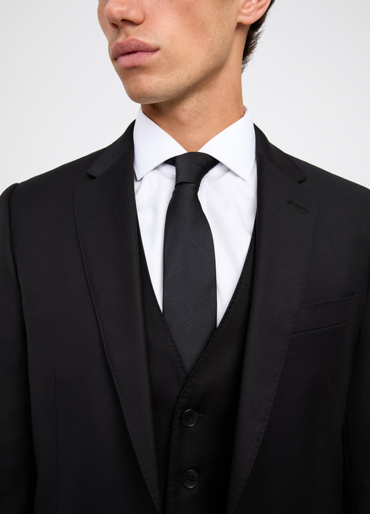 Wool Twill Jacket Black