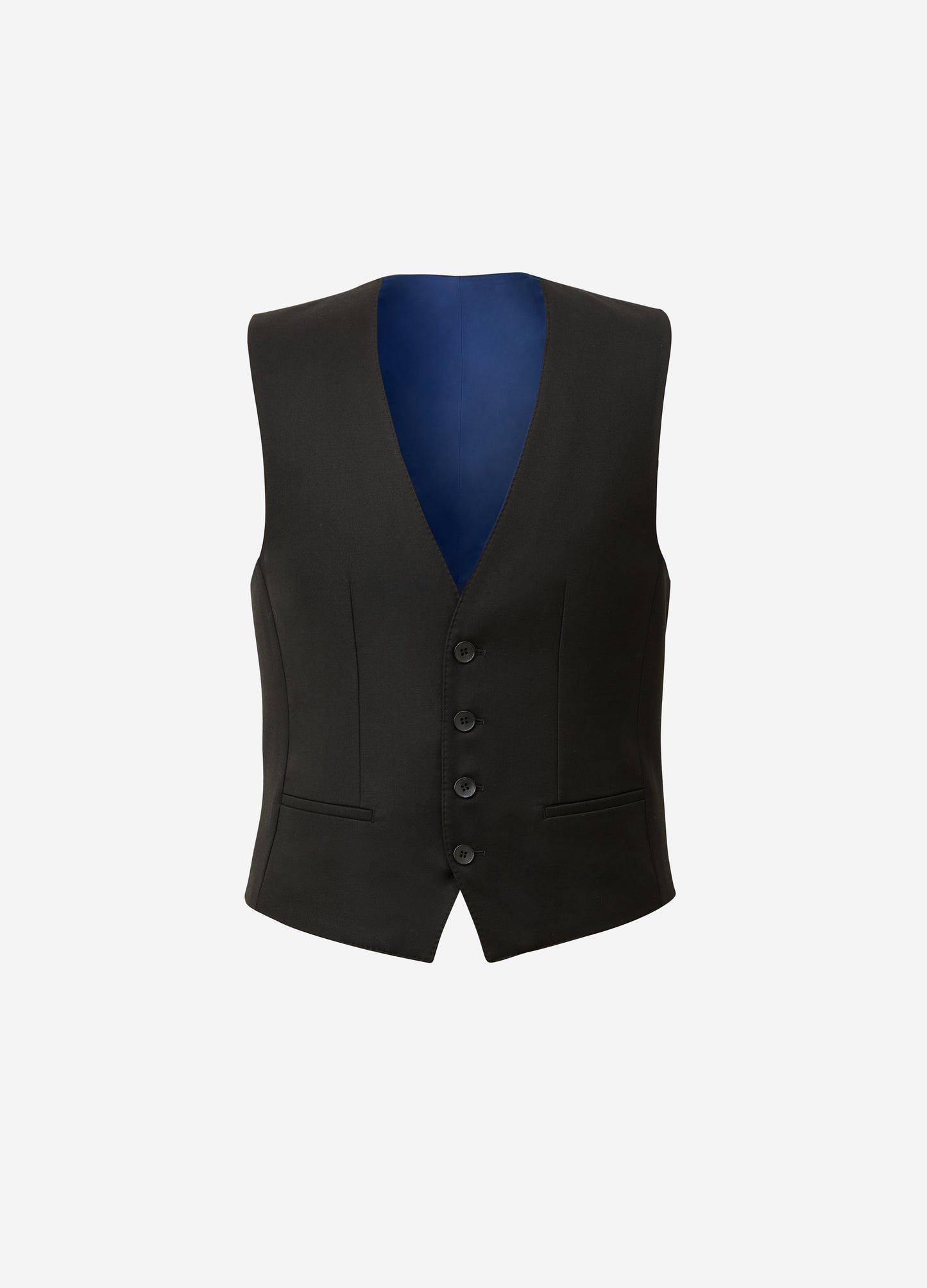 Wool Twill Waistcoat Black