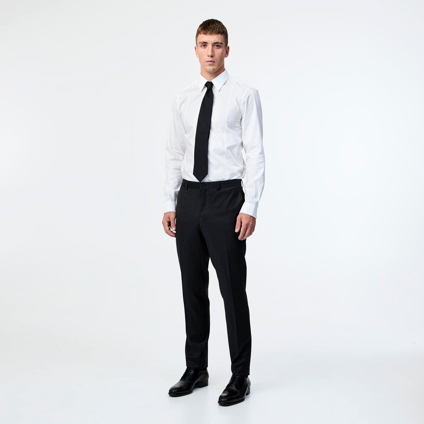 Wool Pinpoint Twill Pant Char Combo