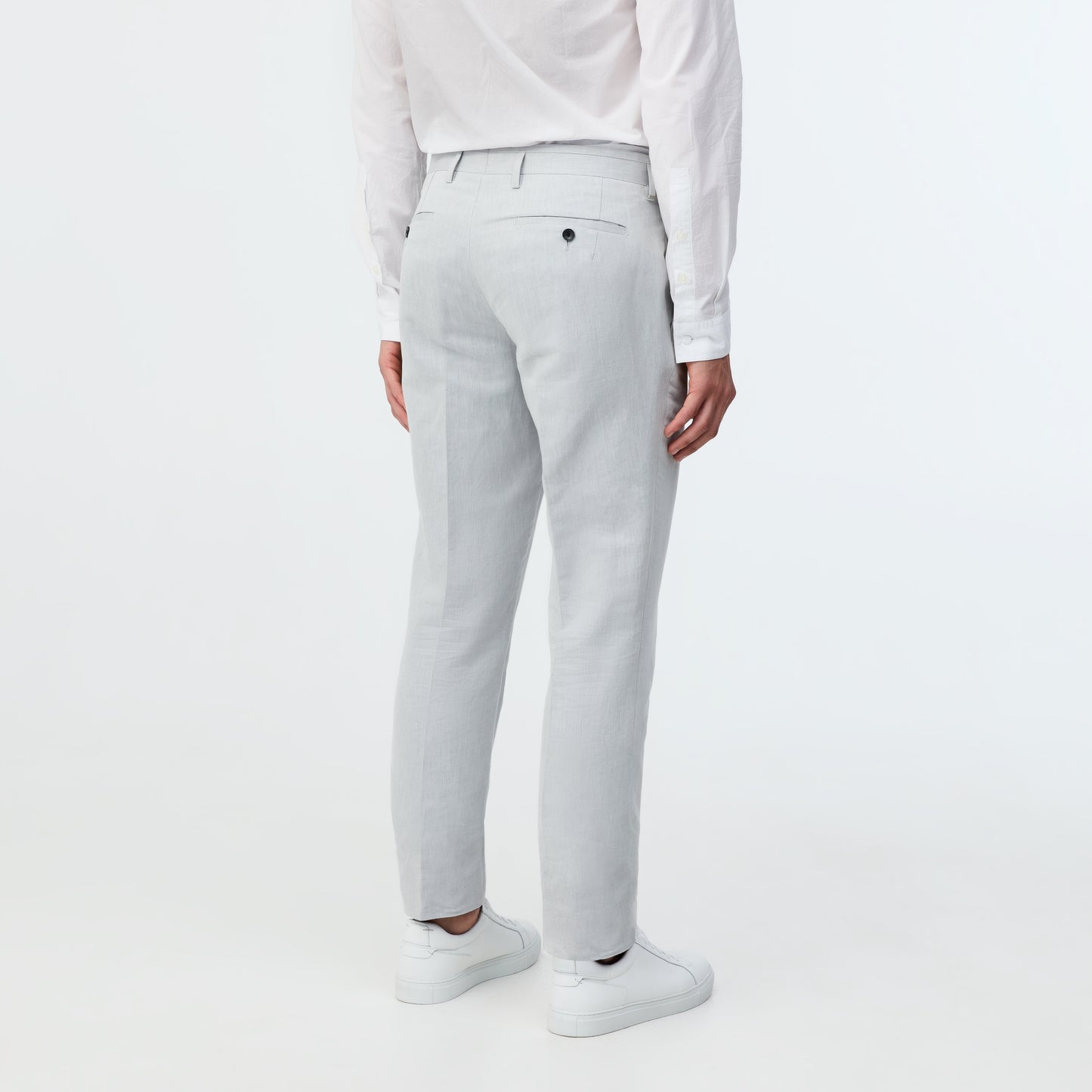 Linen Cotton Cross Dye Pant Silver