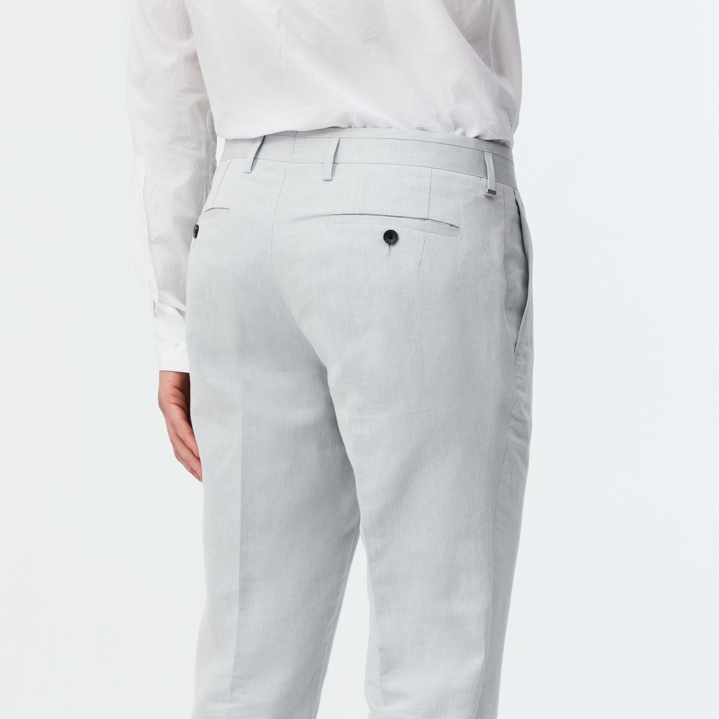 Linen Cotton Cross Dye Pant Silver