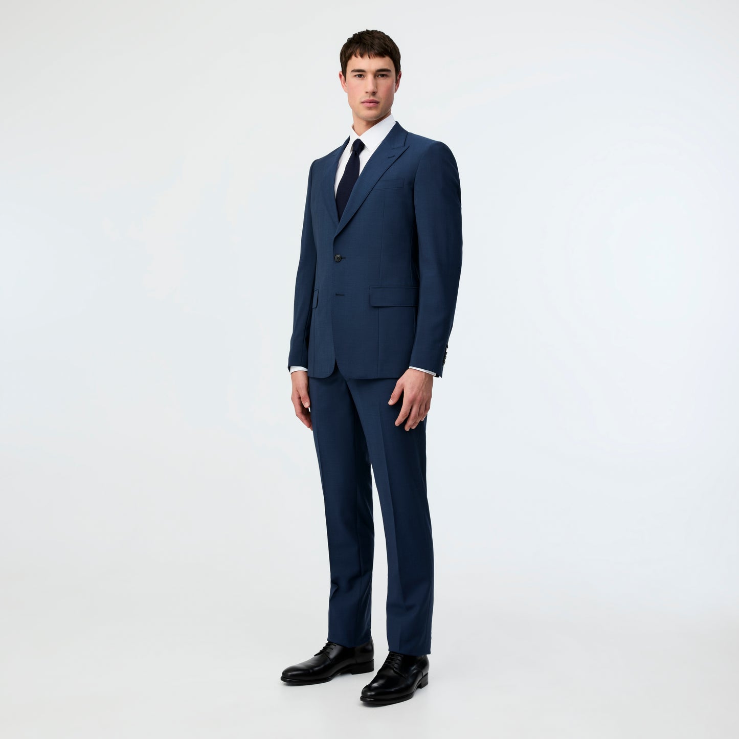 Wool Mohair Stretch Suit Jacket Airforce Blue