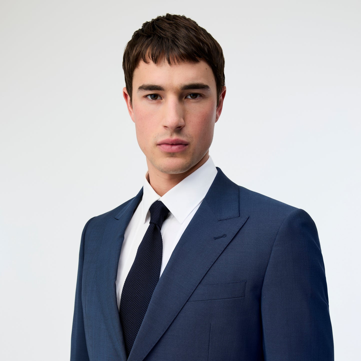 Wool Mohair Stretch Suit Jacket Airforce Blue