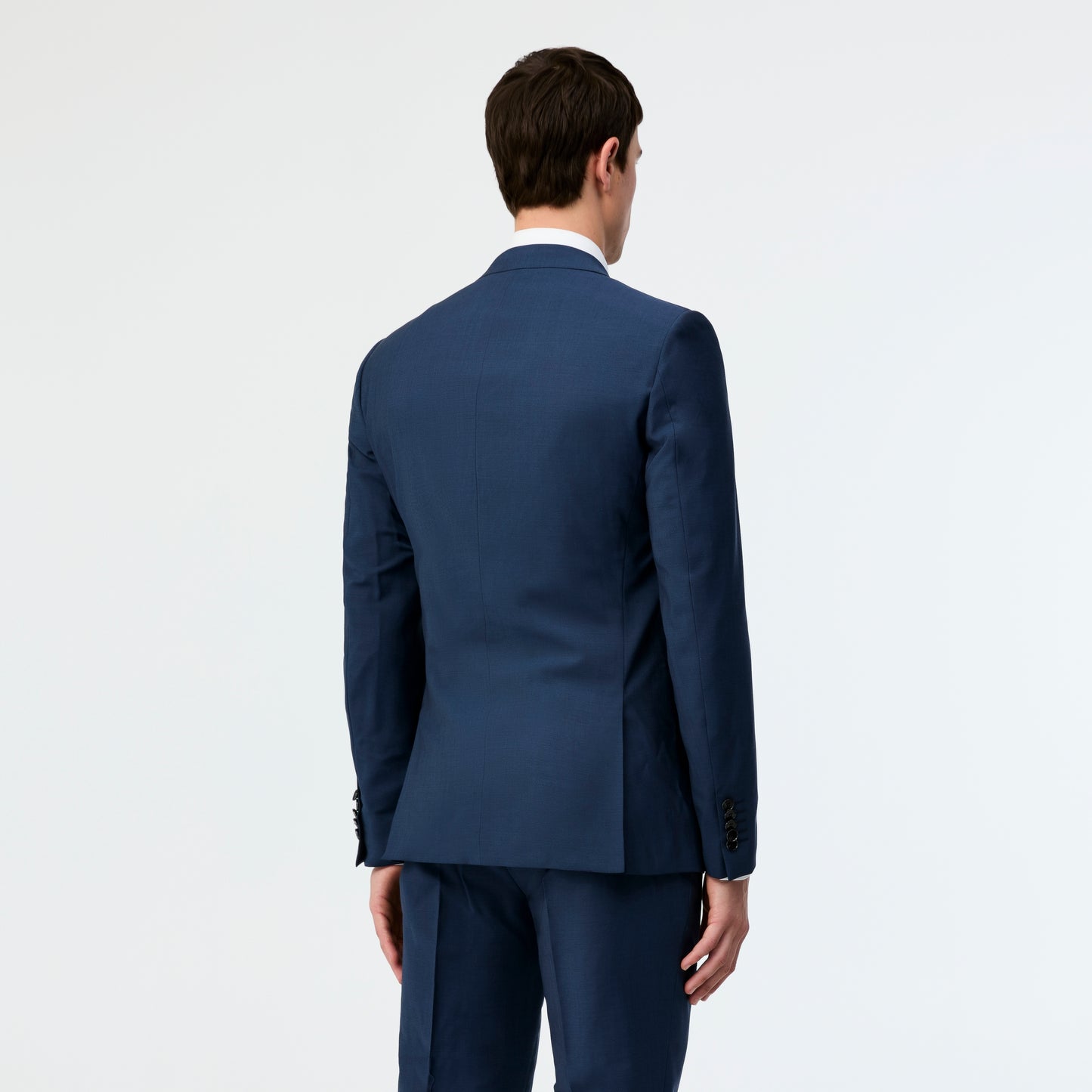 Wool Mohair Stretch Suit Jacket Airforce Blue