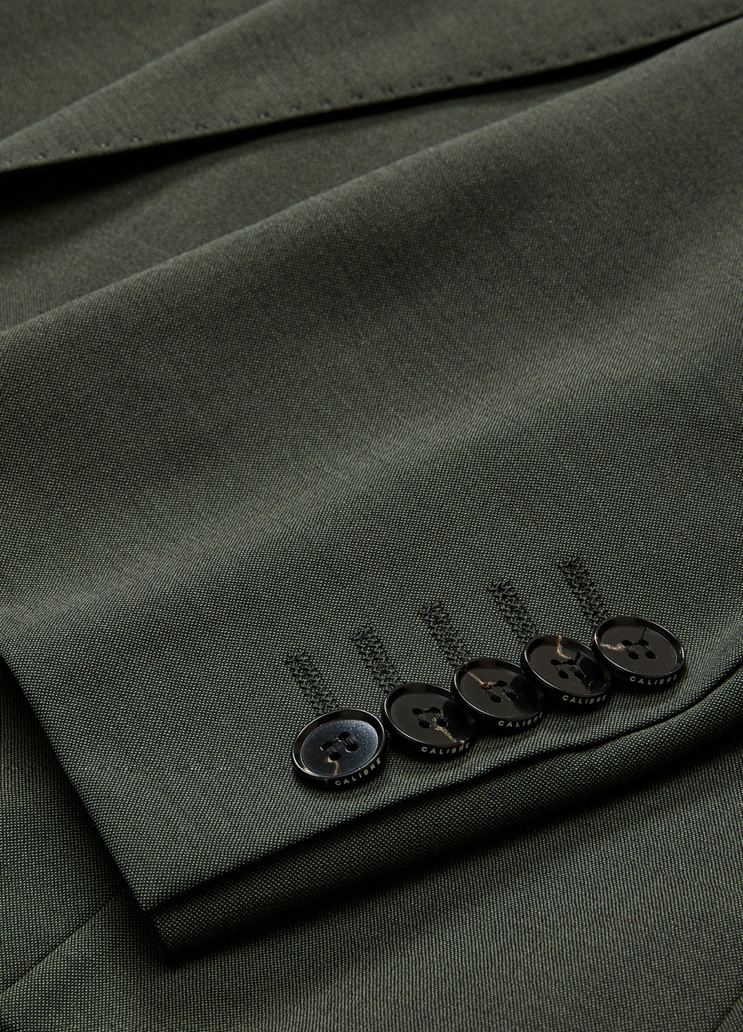 Wool Mohair Stretch Suit Jacket Khaki