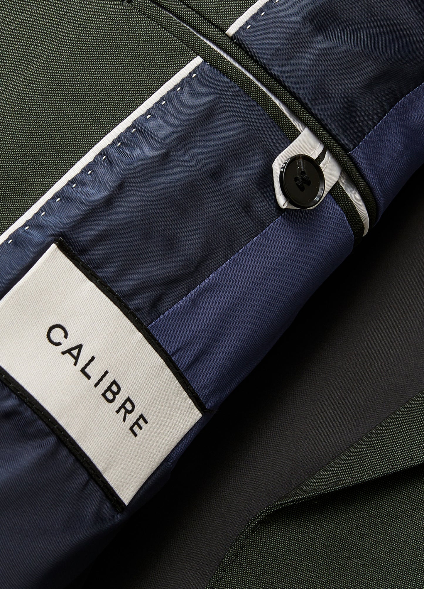 Wool Mohair Stretch Suit Jacket Khaki