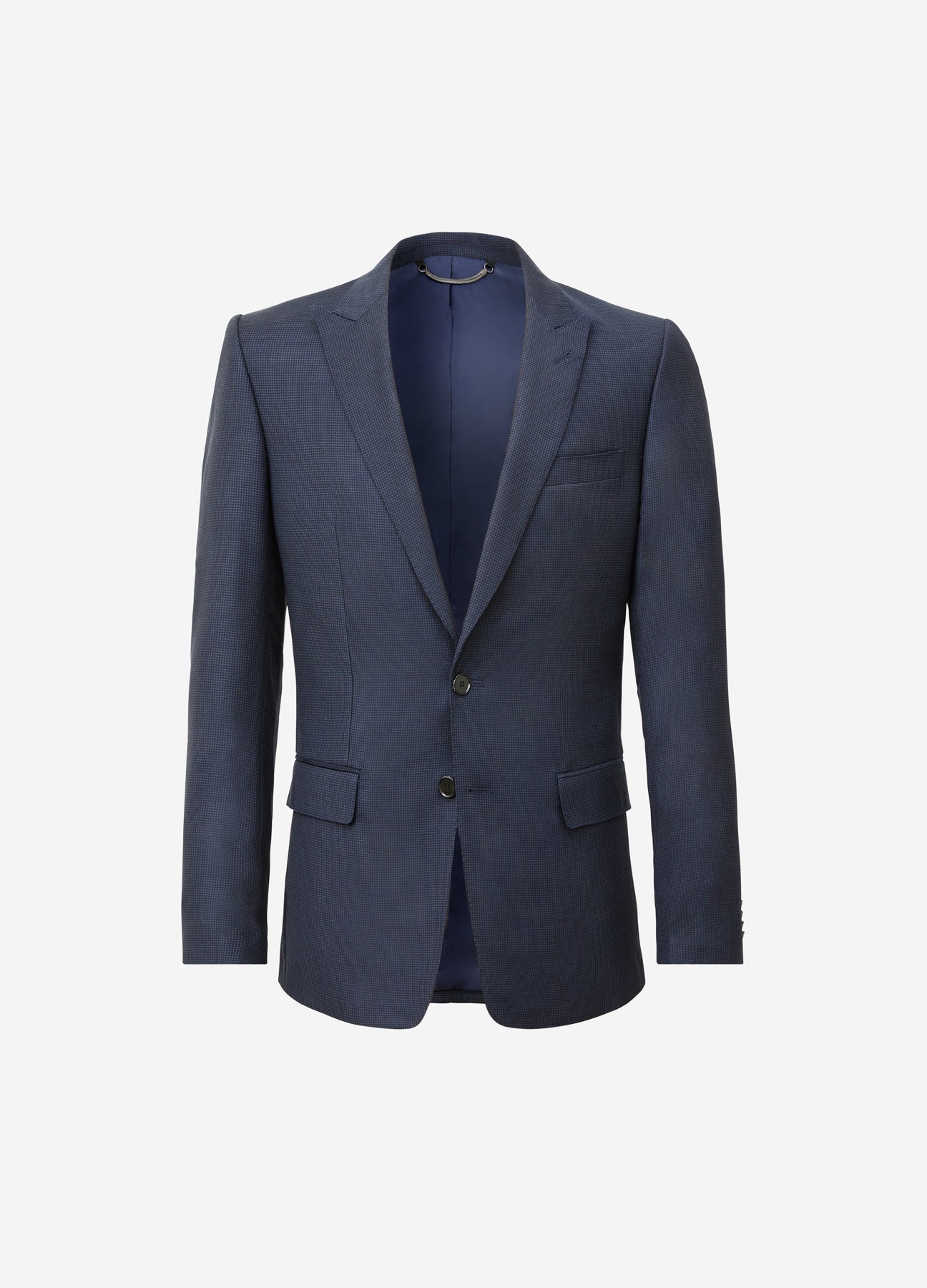 Tonal Basketweave Suit Jacket Navy Combo