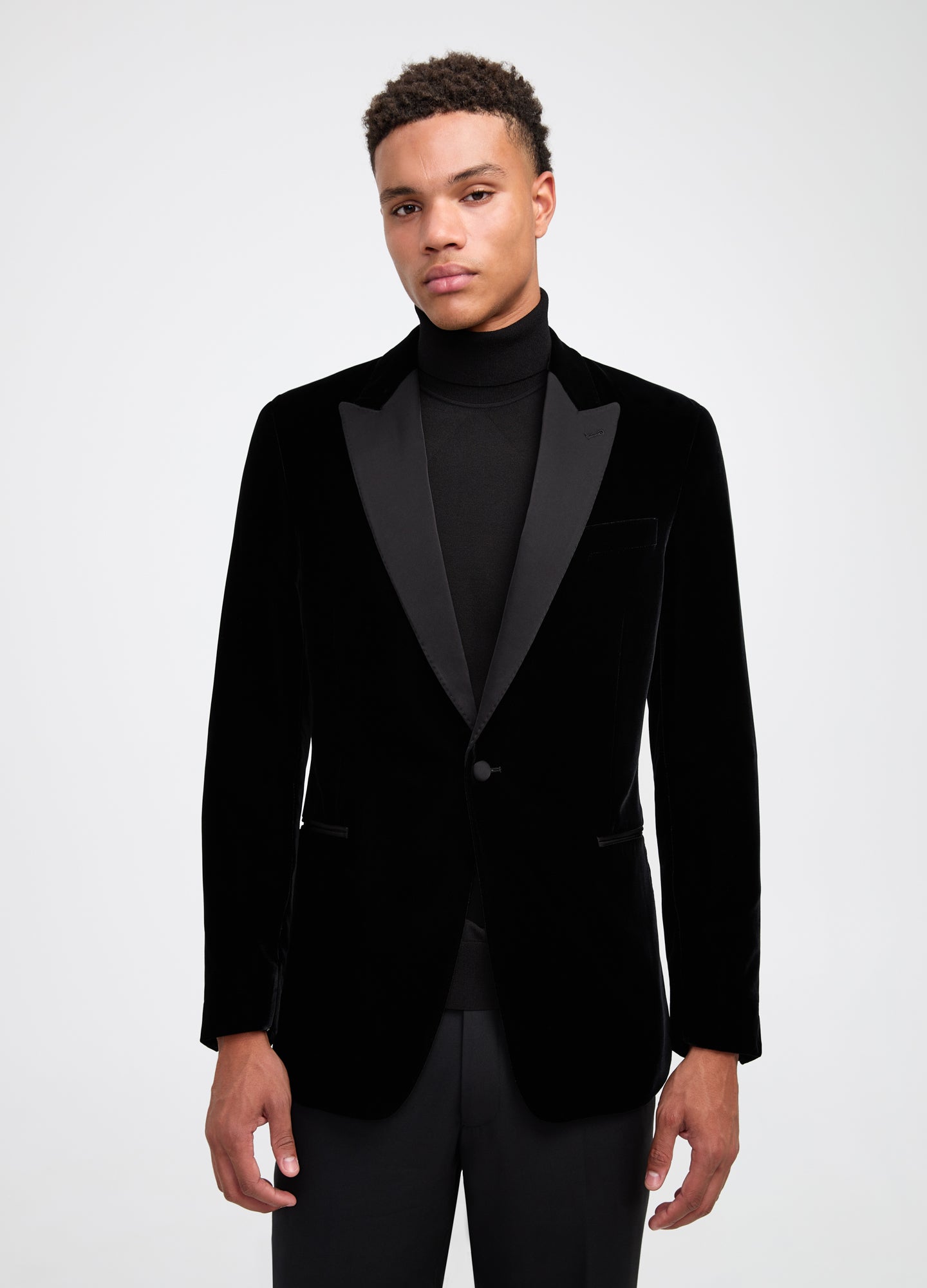 Velvet Tuxedo Jacket Black Calibre Menswear