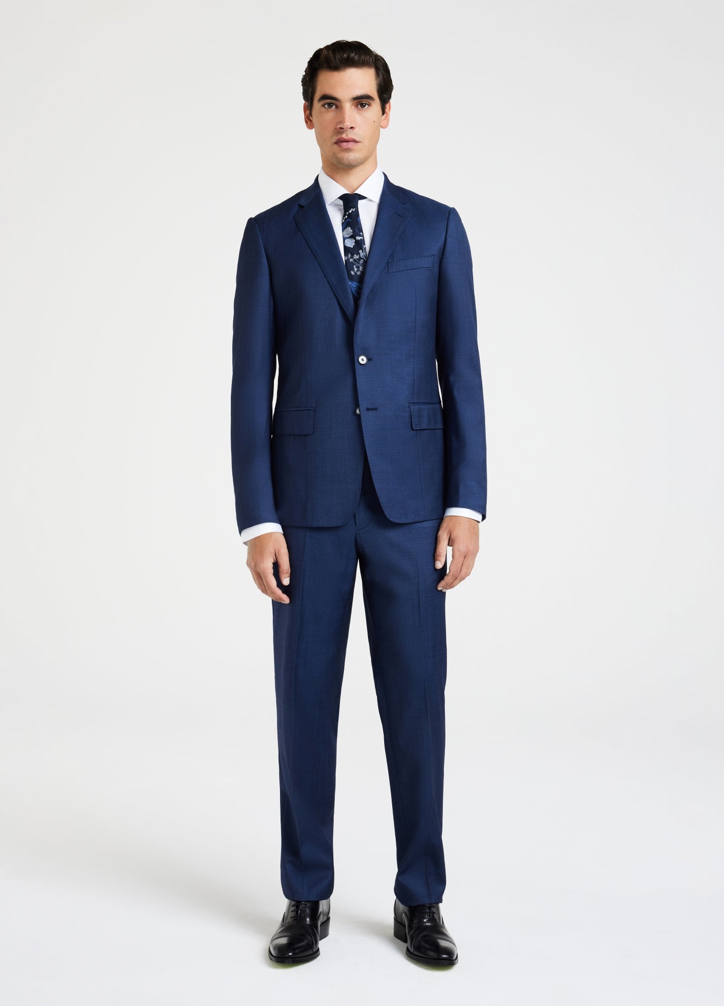 Pinpoint Twill Suit Jacket Blue