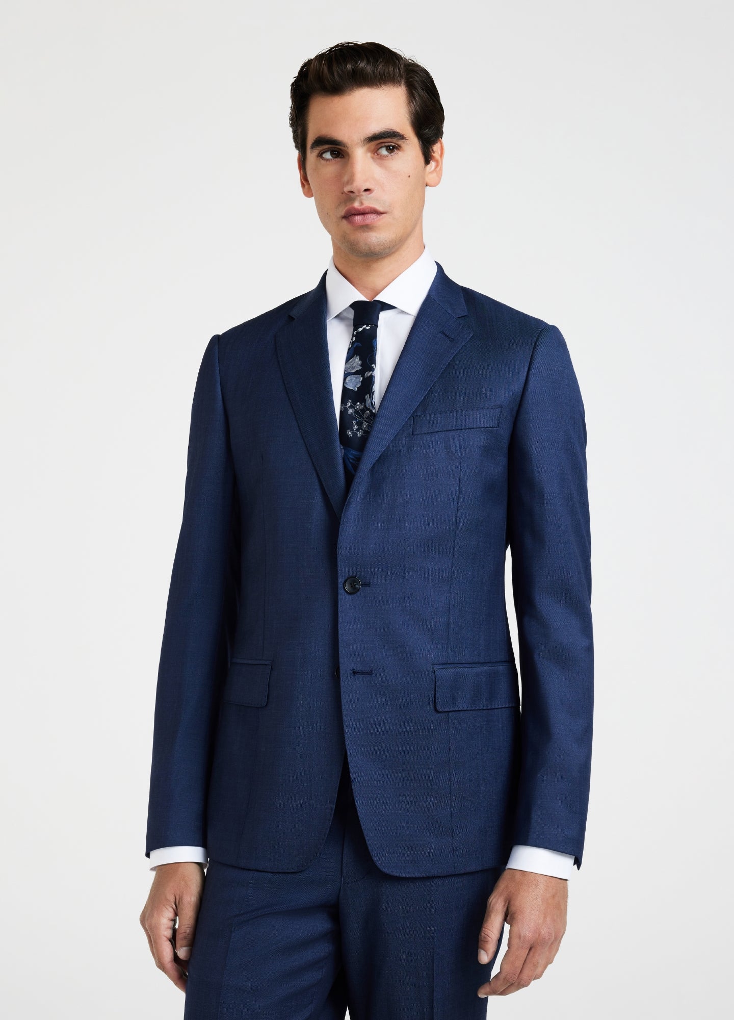 Pinpoint Twill Suit Jacket Blue