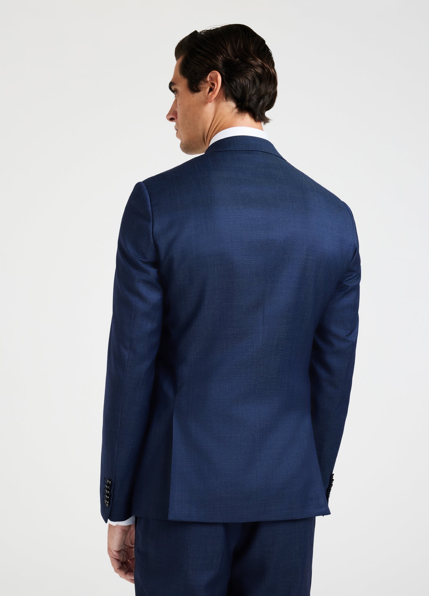 Pinpoint Twill Suit Jacket Blue