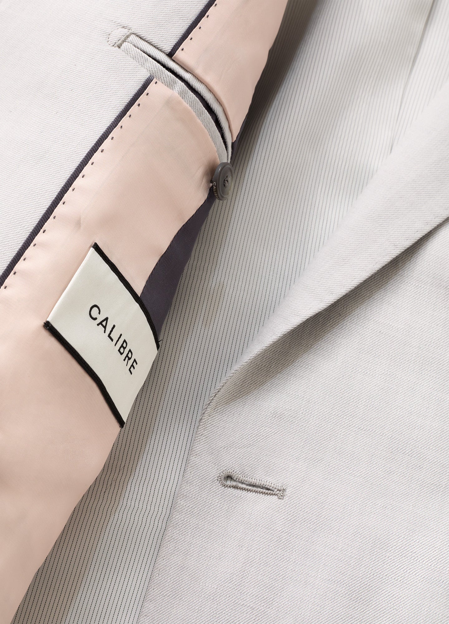 Linen Cotton Twill Suit Jacket Silver
