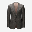 Micro Check Suit Jacket Taupe