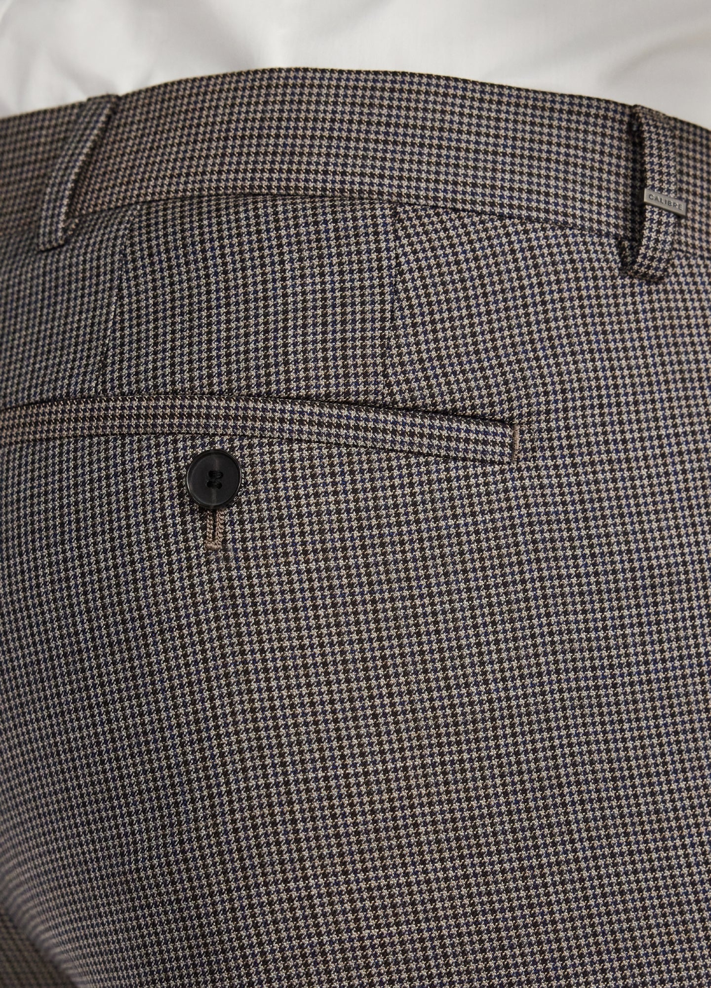 Micro Check Suit Pants Taupe