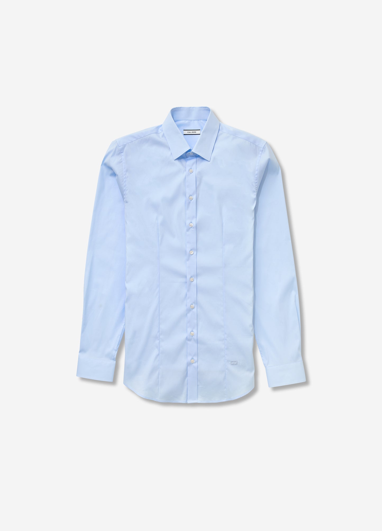 Stretch Cotton Poplin Shirt Light Blue