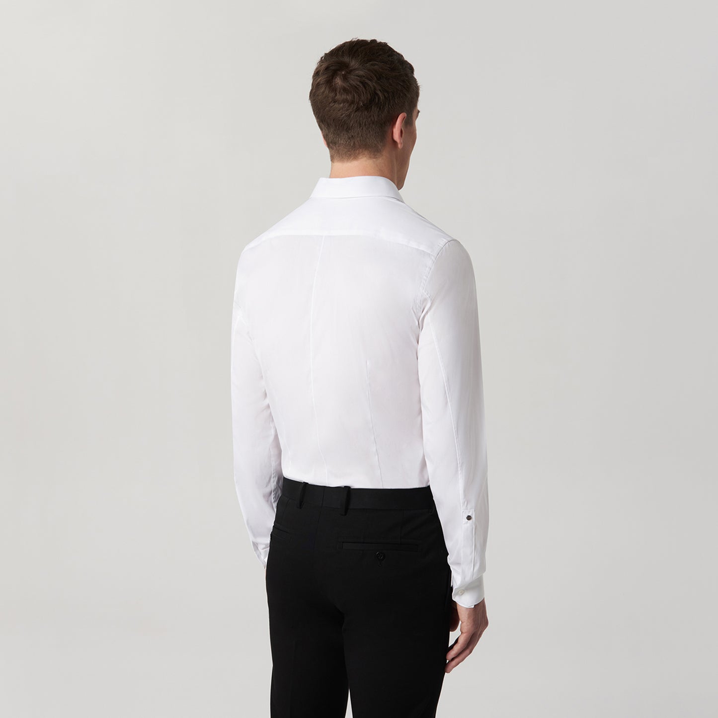 Stretch Cotton Poplin Shirt White