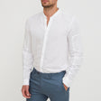 Stand Collar Shirt White