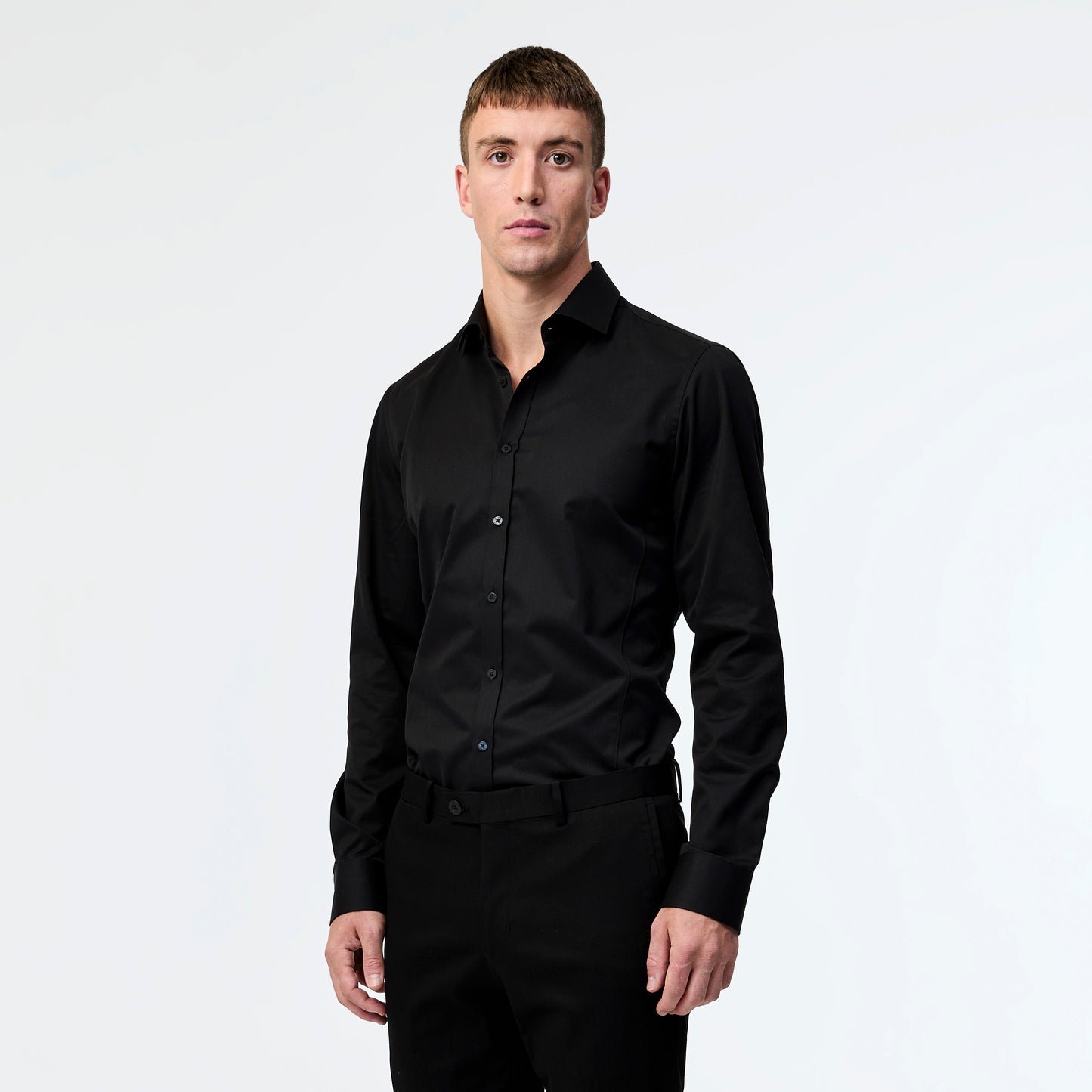 Signature Tailored Twill Shirt Black