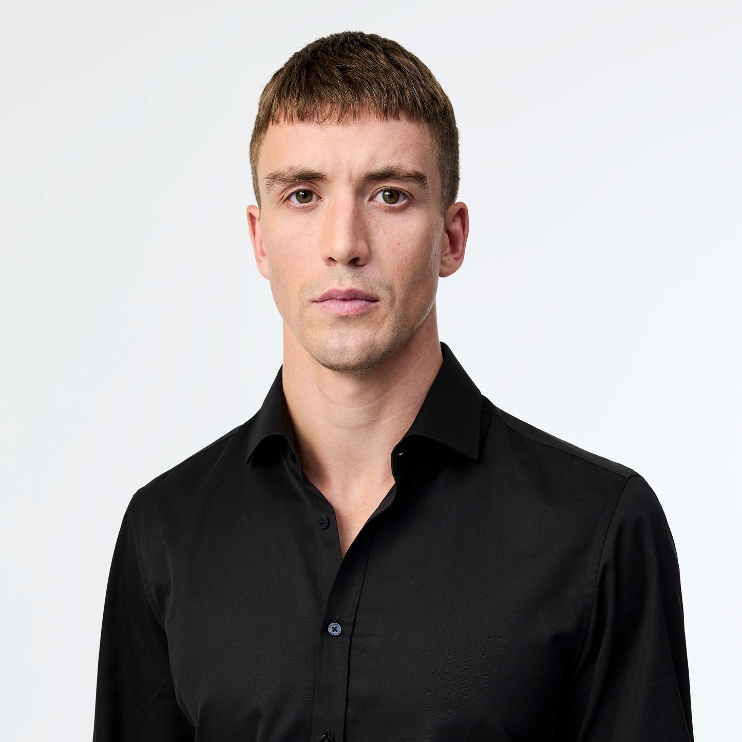 Signature Tailored Twill Shirt Black