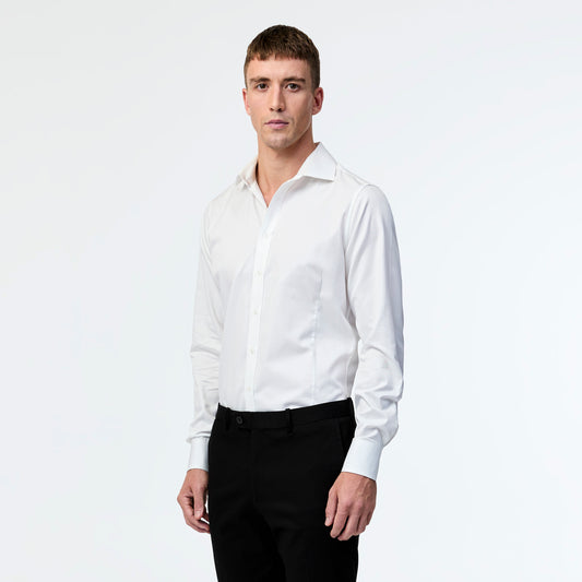 Signature Tailored Twill Shirt White