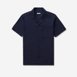 Tech Cotton Seersucker Short Sleeve Shirt Navy