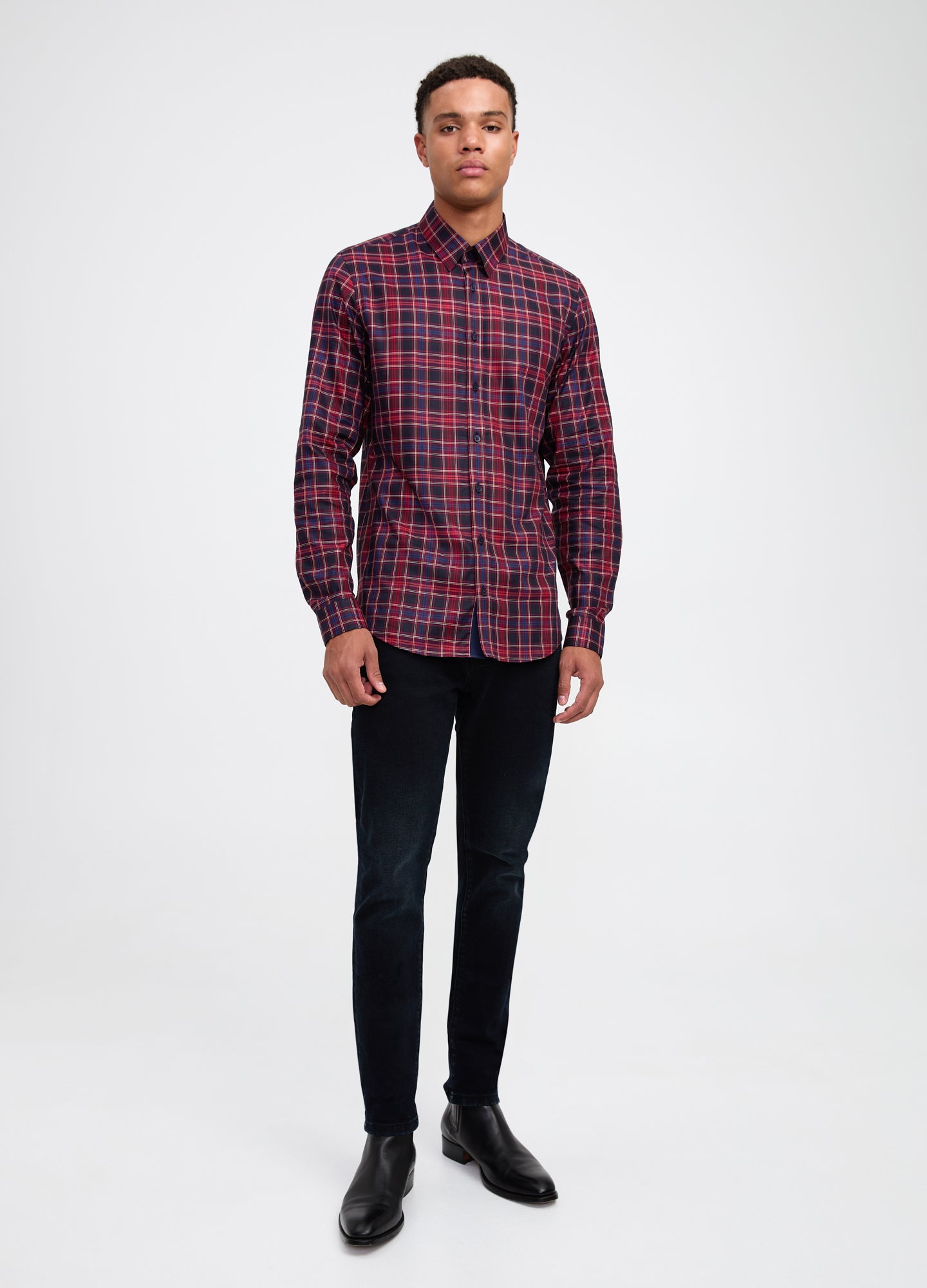Soft Twill Check Shirt Red Combo