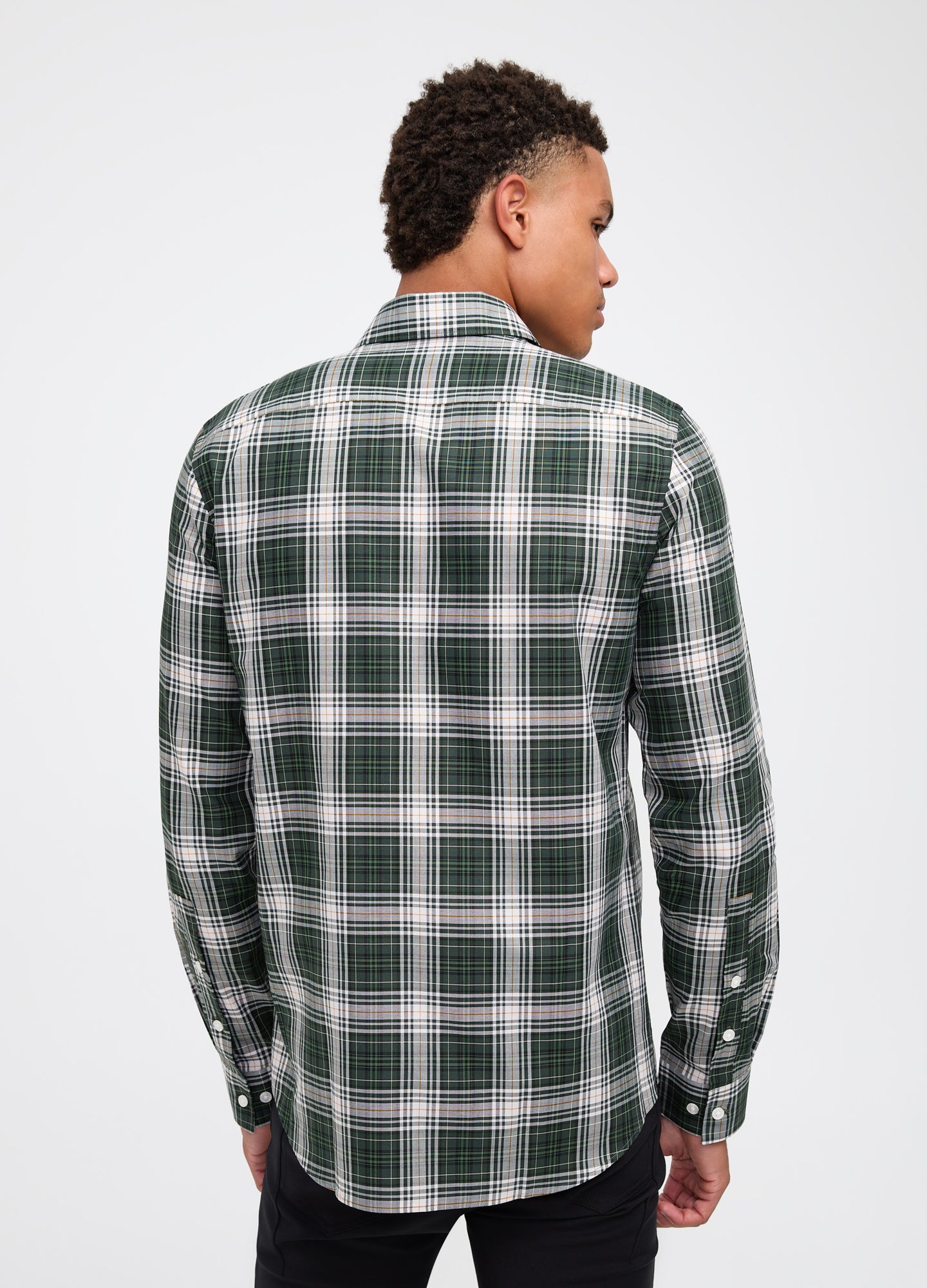 Cotton Oxford Check Shirt Green Combo