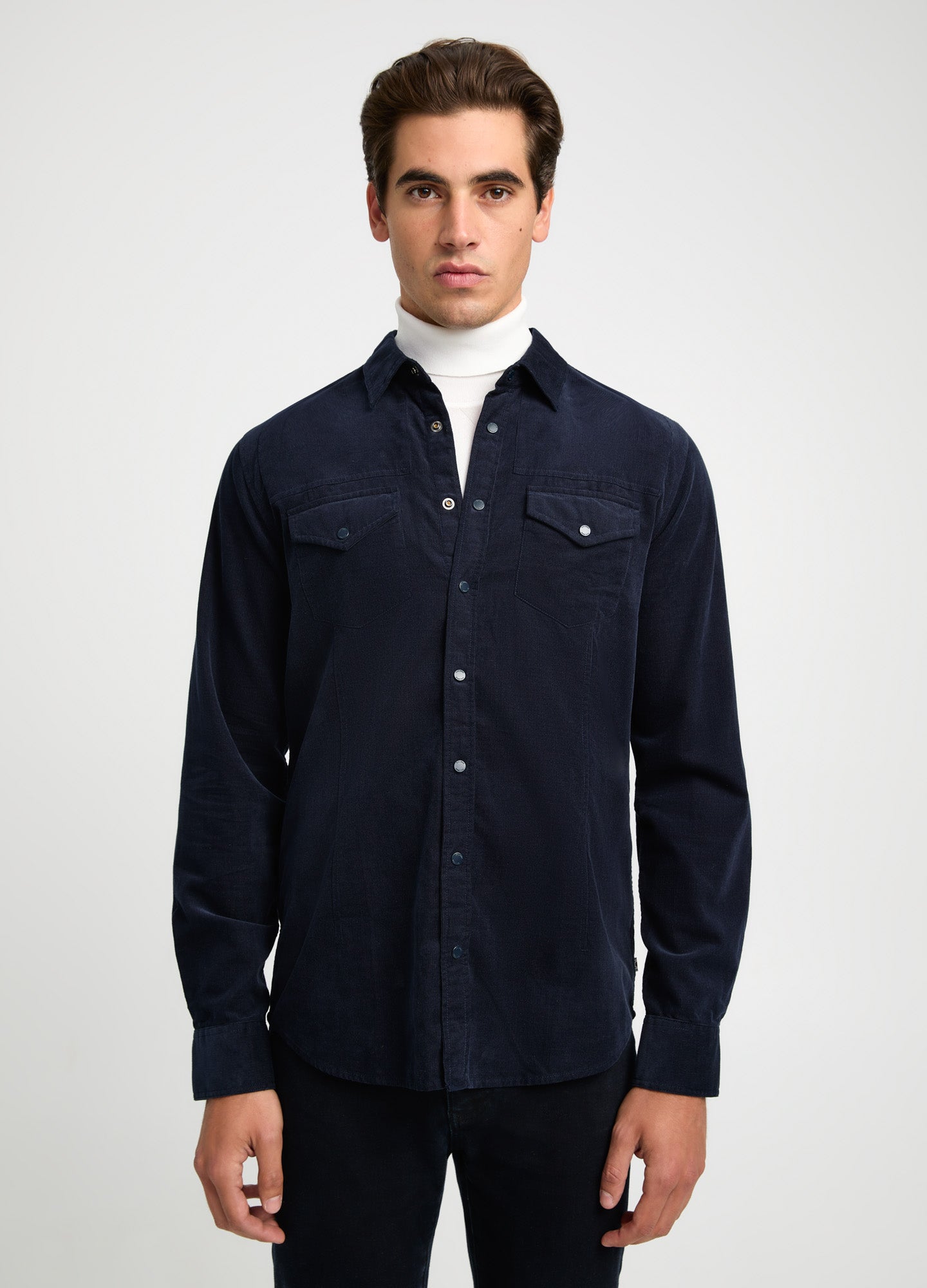 Fine Cord Shirt Navy