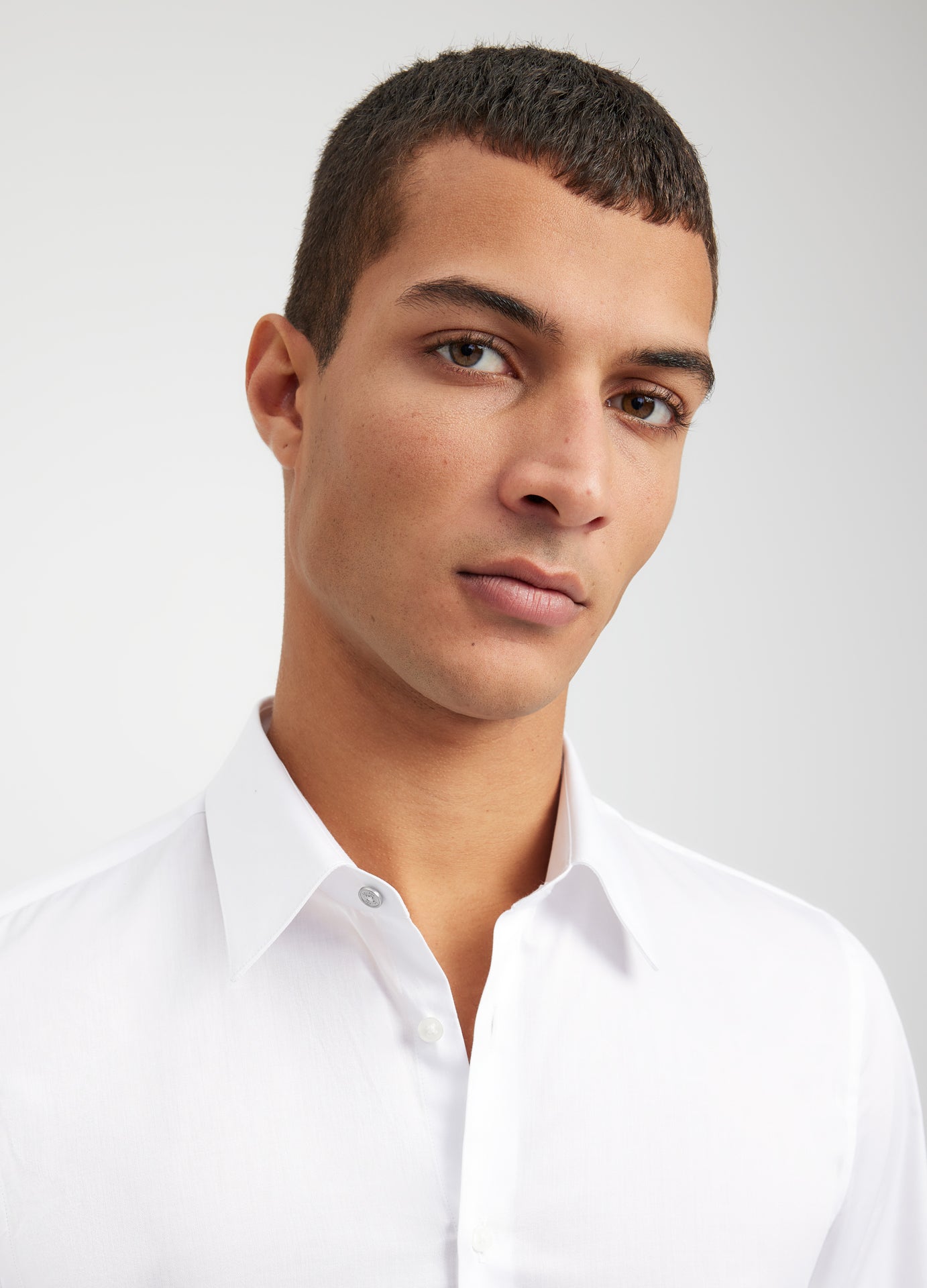 Satin Voile Shirt White