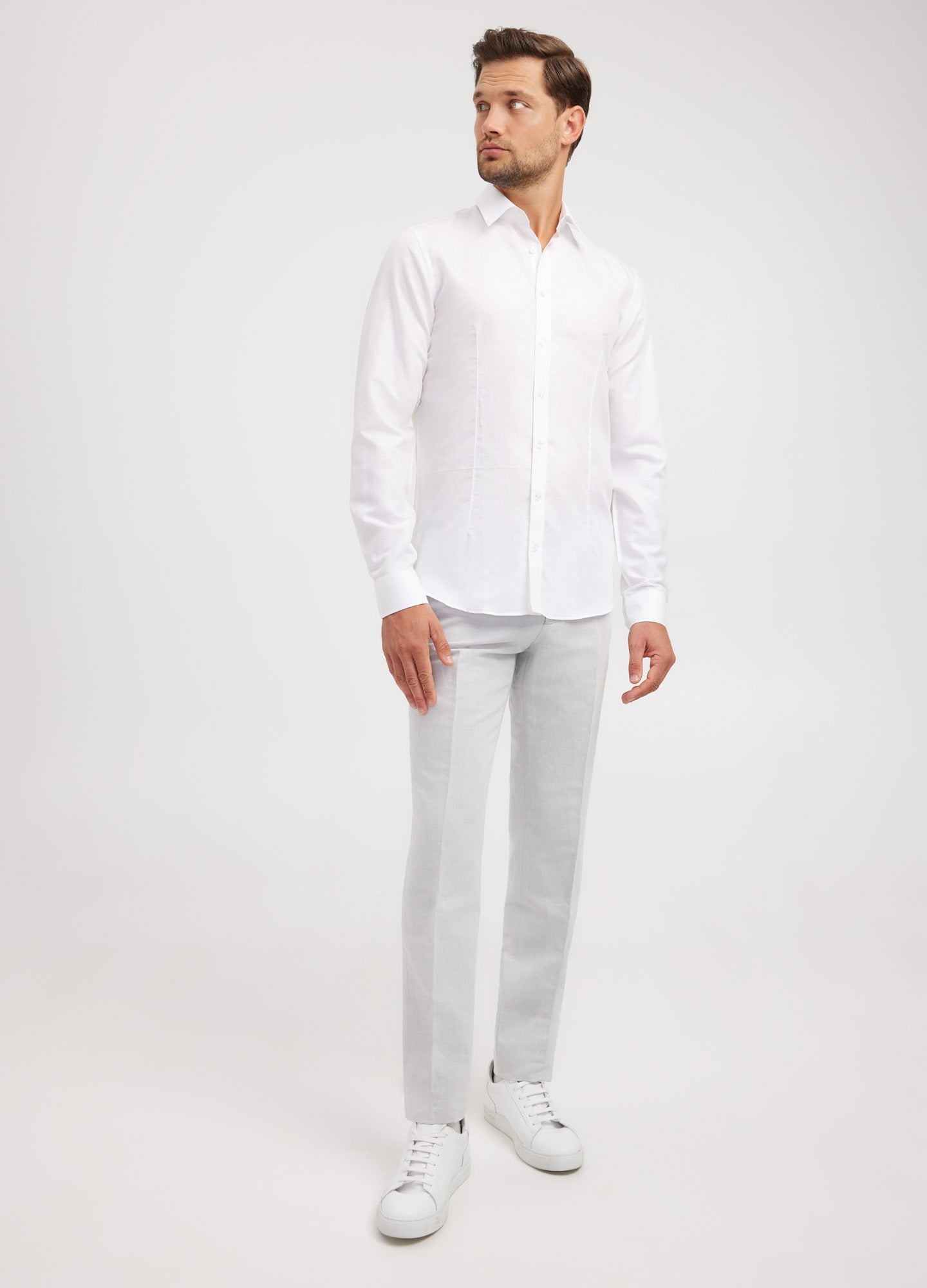 Cotton Linen Shirt White