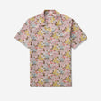 Etched Floral Print Short Sleeve Shirt Lilac