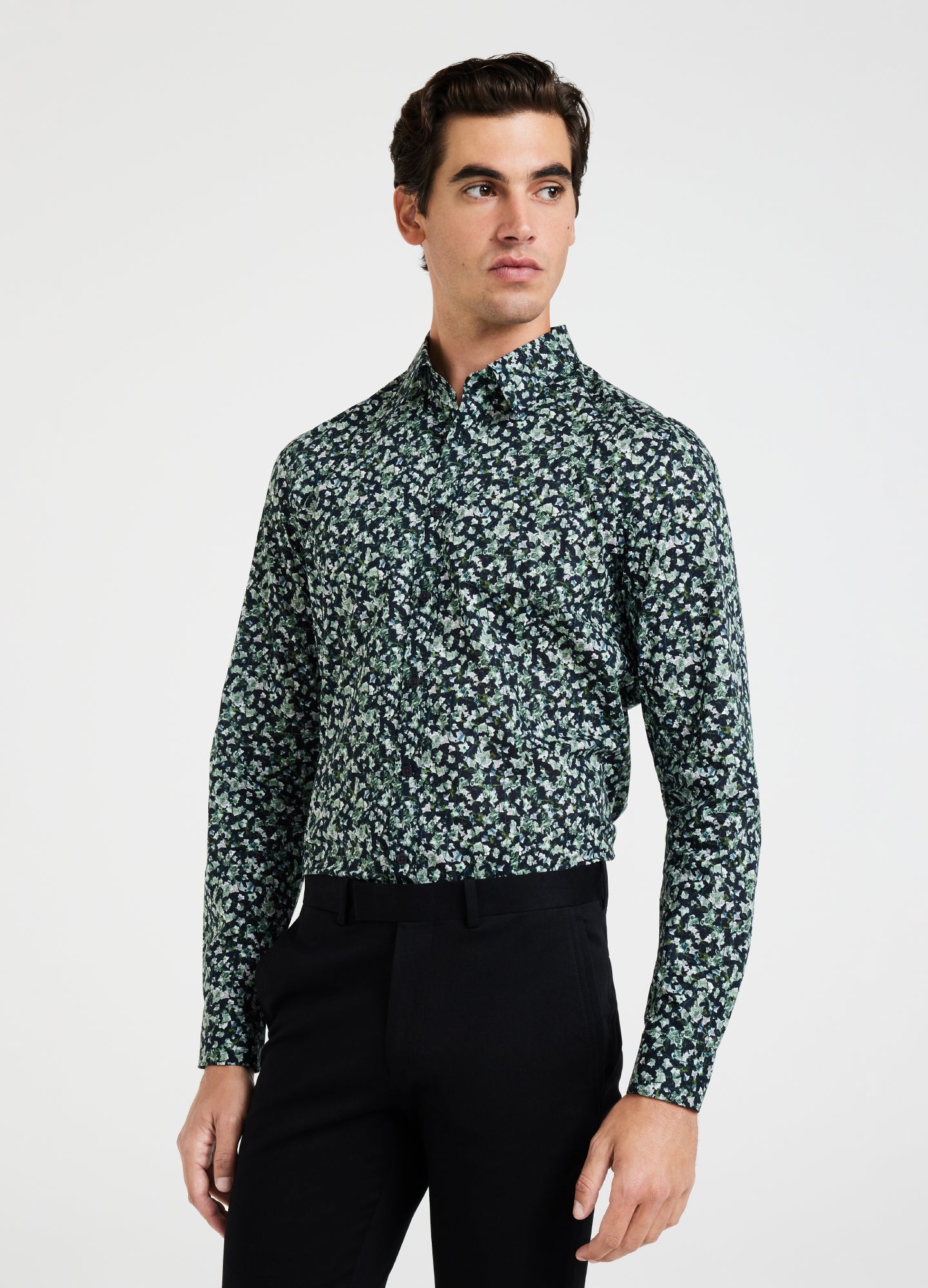 Ivy Print Shirt Dark Green