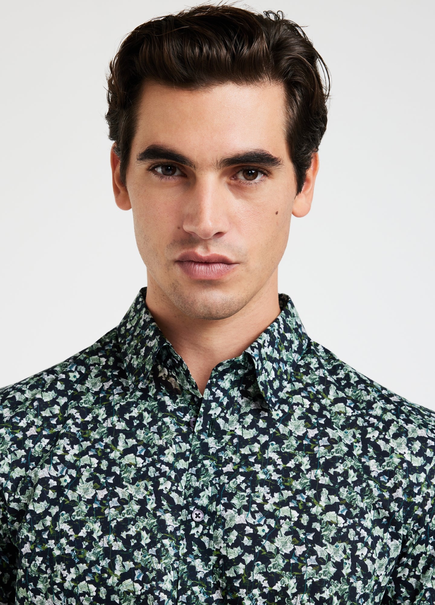 Ivy Print Shirt Dark Green