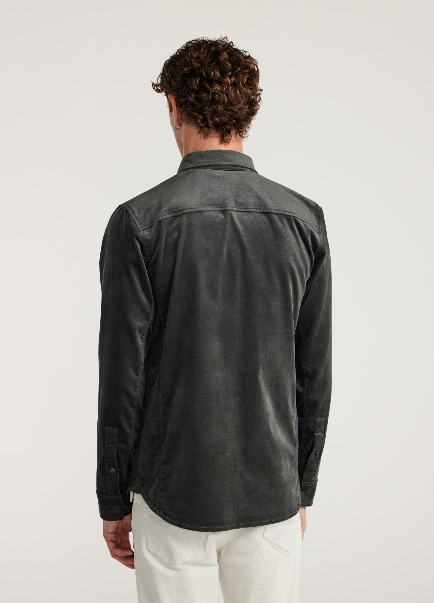 Soft Velvet Shirt Thyme