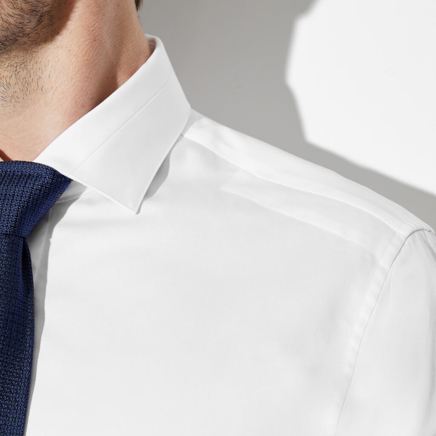 Slim Fit Organic Cotton Sateen Shirt White
