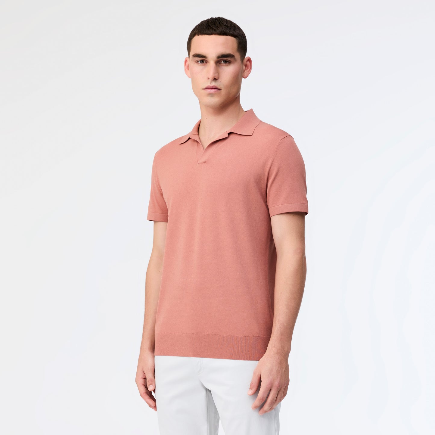 Tech Knitted Polo Terracotta