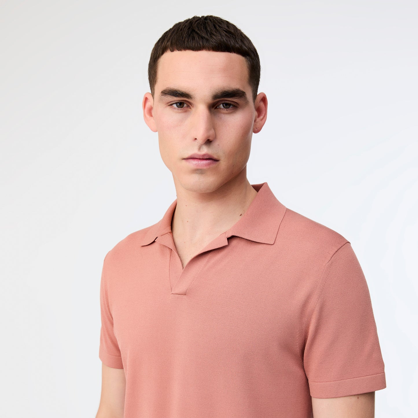 Tech Knitted Polo Terracotta