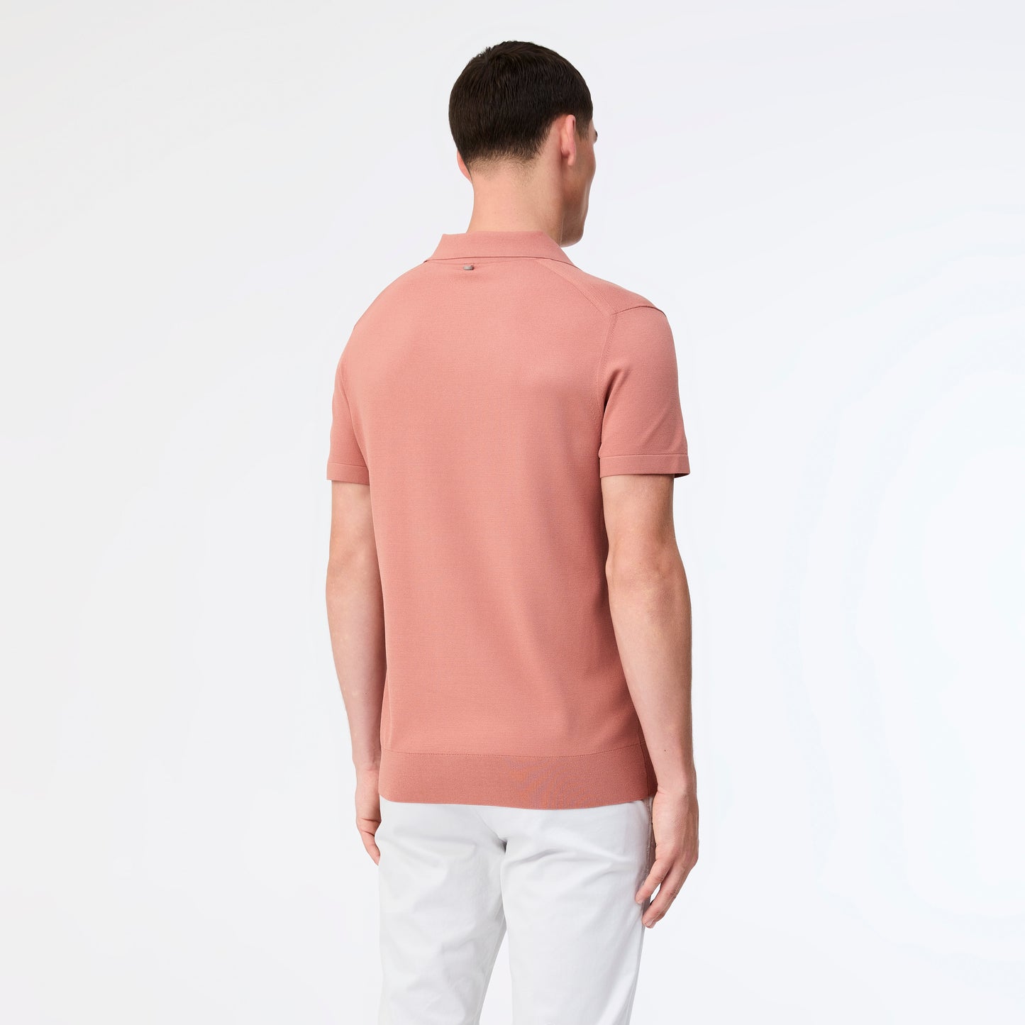 Tech Knitted Polo Terracotta