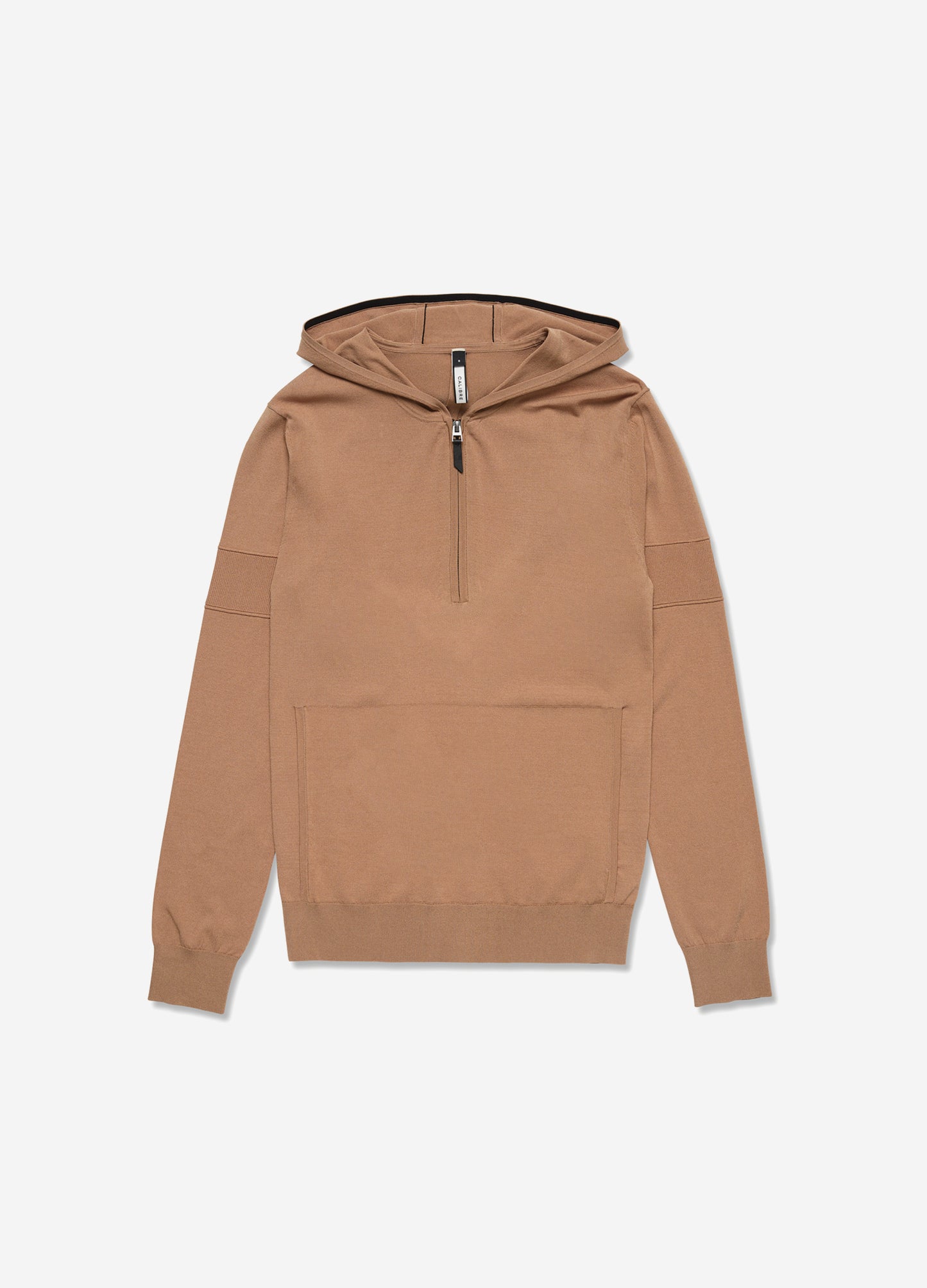Hooded Half-Zip Tech Knit Sweater Caramel