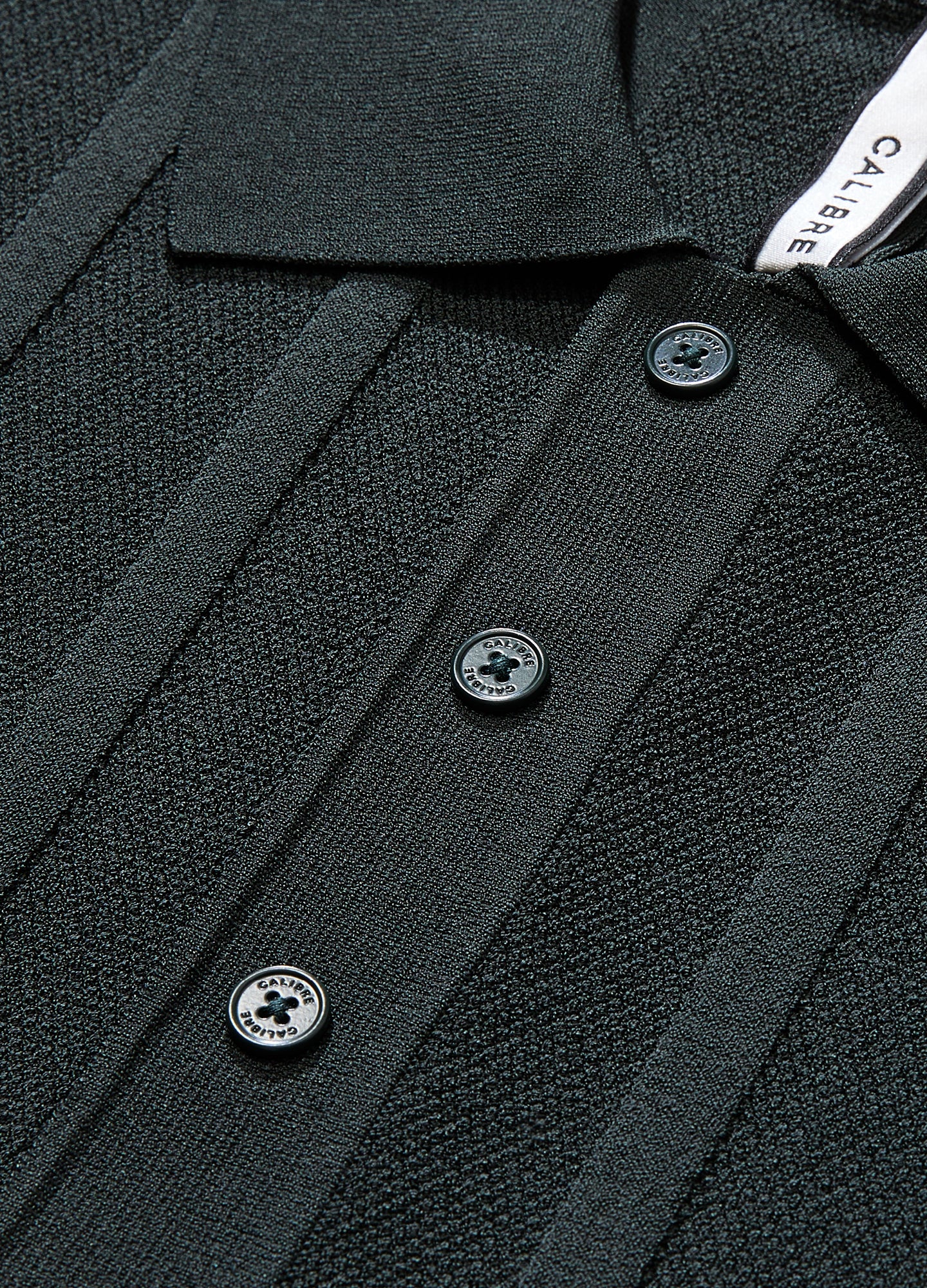 Textured Tech Knit Polo Green
