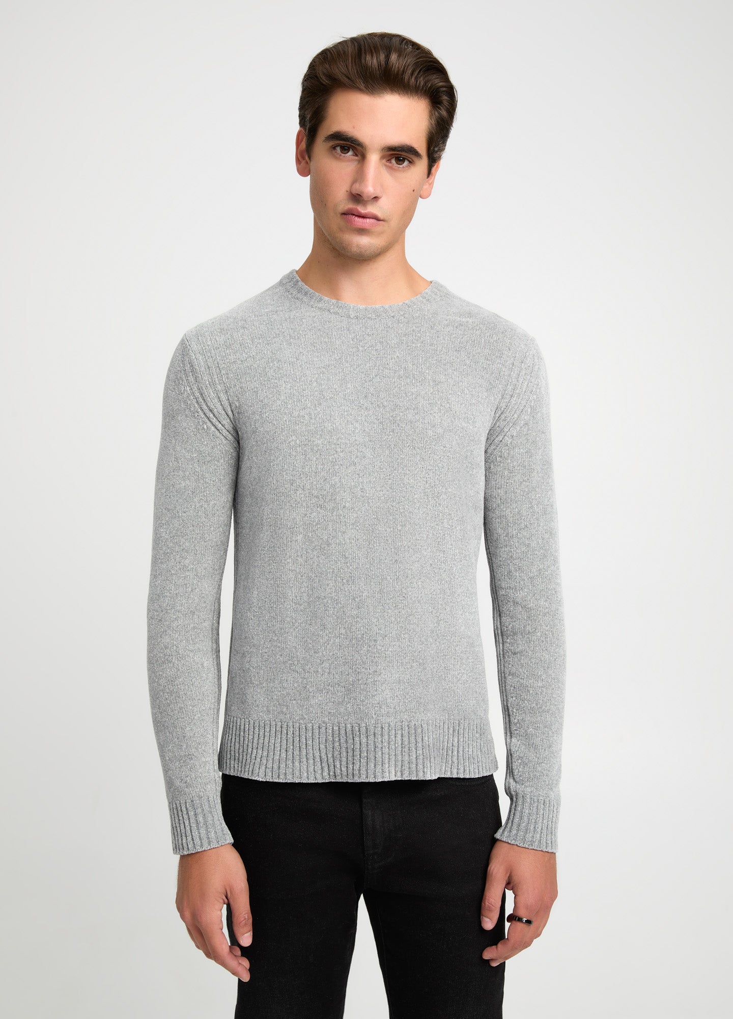 Speckle Velvet Sweater Silver